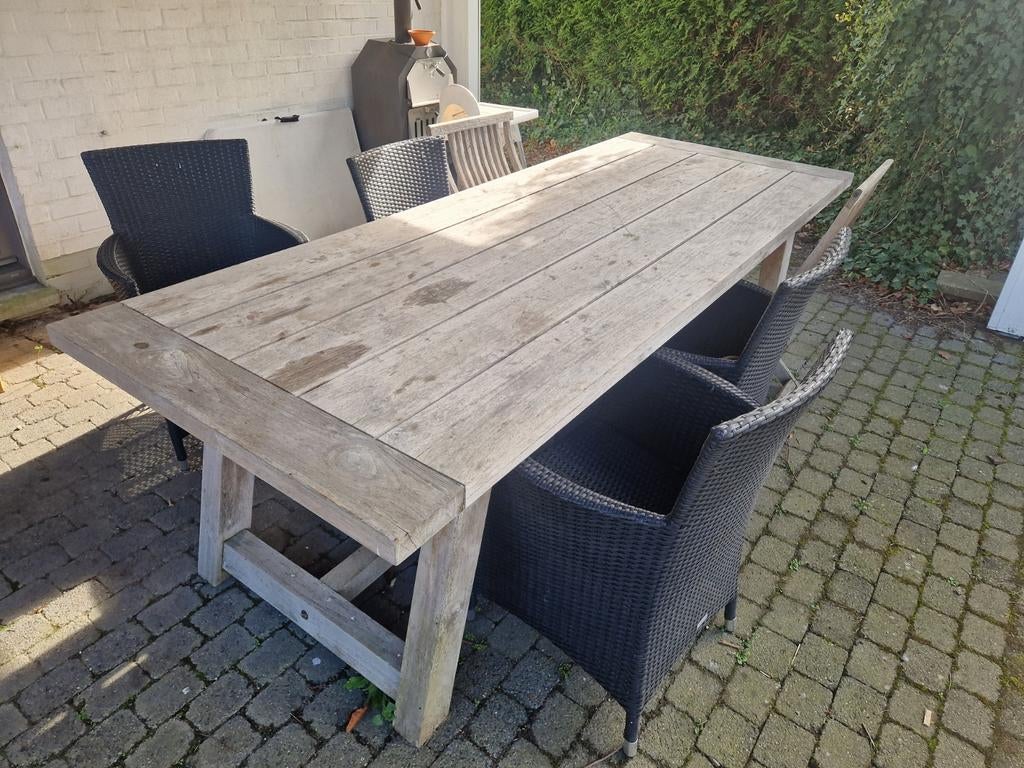 Table de jardin en teck massif, Jardin & Terrasse, Enlèvement