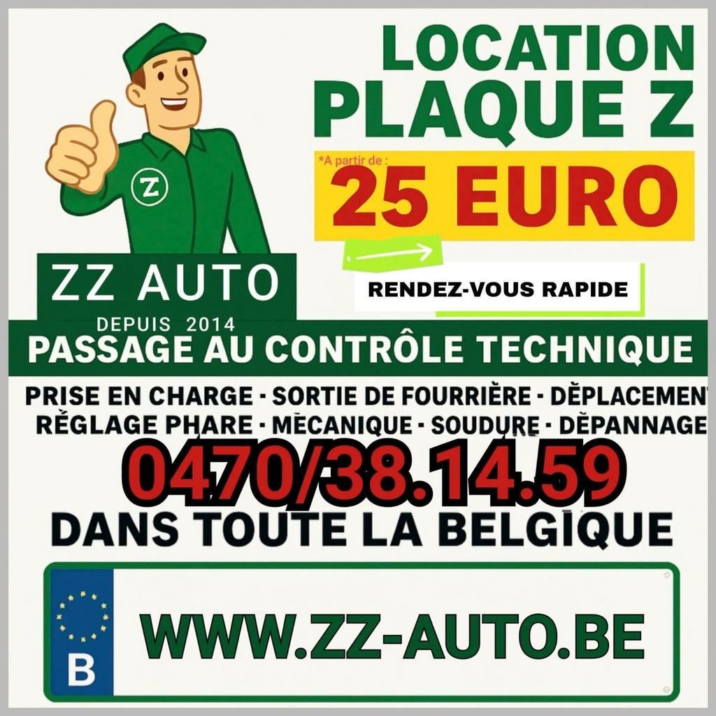 Plaque Z - plaque garage plaque v - contrôle technique