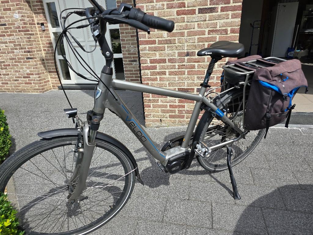 Veloci Connect grijs metallic heren fiets elektrisch, Fietsen en Brommers, Versnellingen, Zo goed als nieuw, 53 tot 57 cm, Ophalen