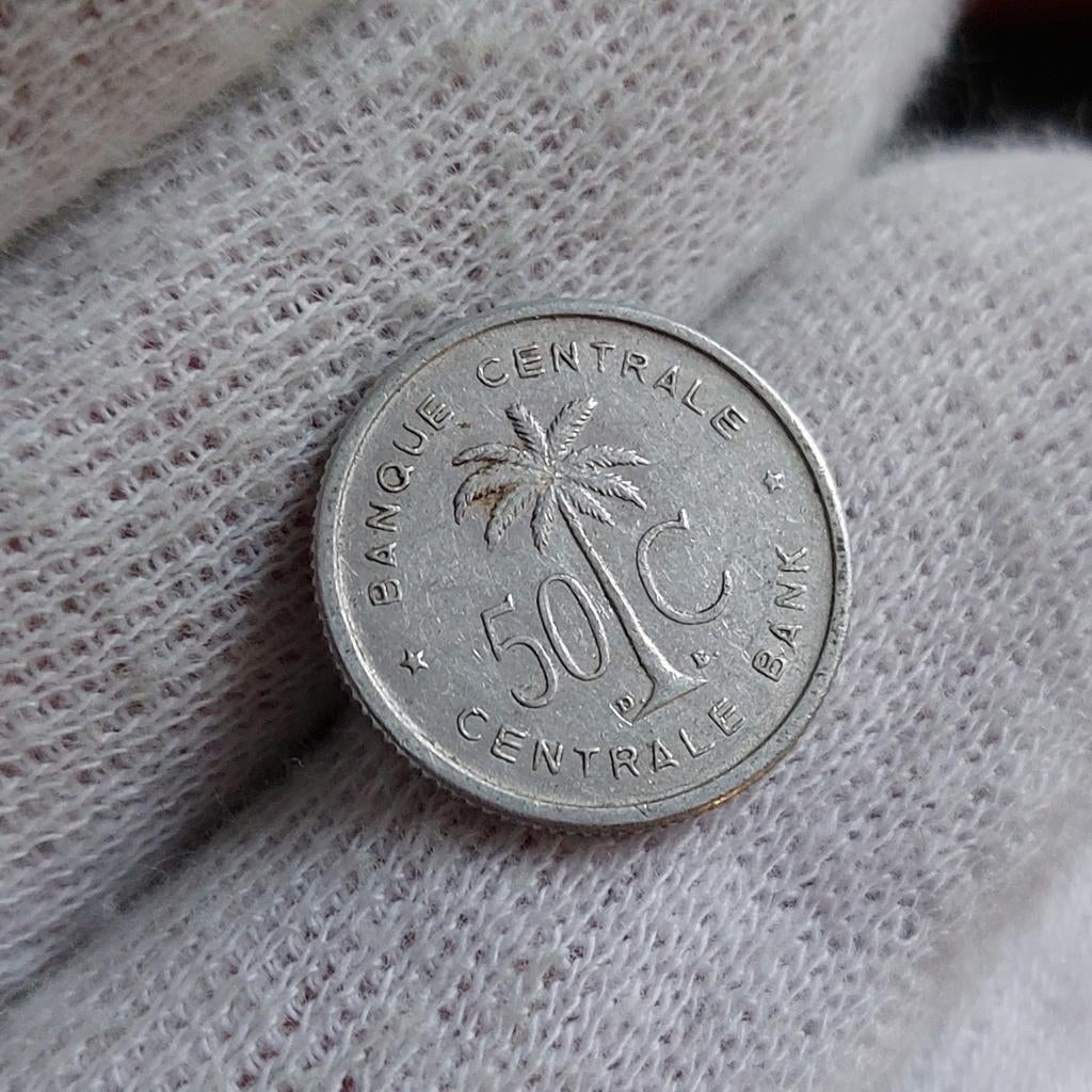 Munt / Belgisch Congo / 50 centiemen / 1954, Ophalen of Verzenden