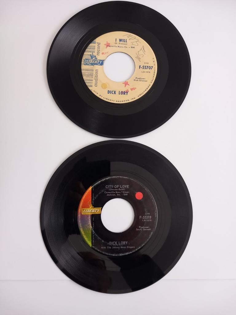 DICK LORY .OLDIES POPCORN TEENAGER 60s US 2 X 45T, Ophalen of Verzenden, Pop