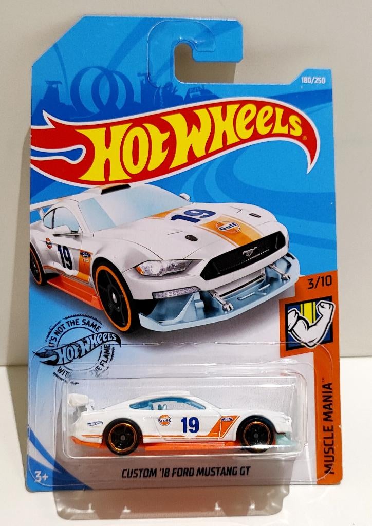 Hot Wheels Custom ´18 Ford Mustang GT Gulf Wit (2019), Ophalen of Verzenden