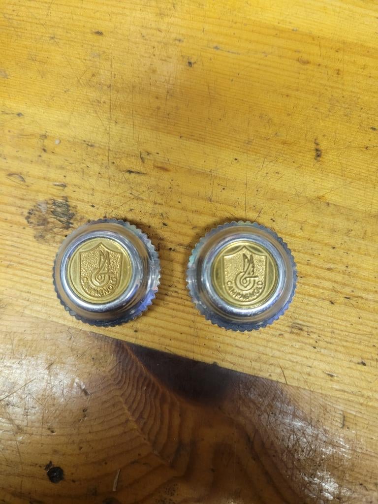 Nieuwe pedaalkappen Campagnolo 50th anniversary, Fietsen en Brommers, Fietsonderdelen, Nieuw, Crankstel of Pedalen, Ophalen of Verzenden