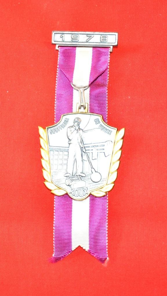 medaille de marche souffleur de verre roux 1978( 11), Enlèvement ou Envoi, Autres matériaux