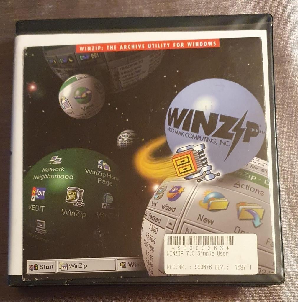 WinZipp7.0 en 8.0 diskettes, Computers en Software, Besturingssoftware, Ophalen of Verzenden, Zo goed als nieuw, Windows