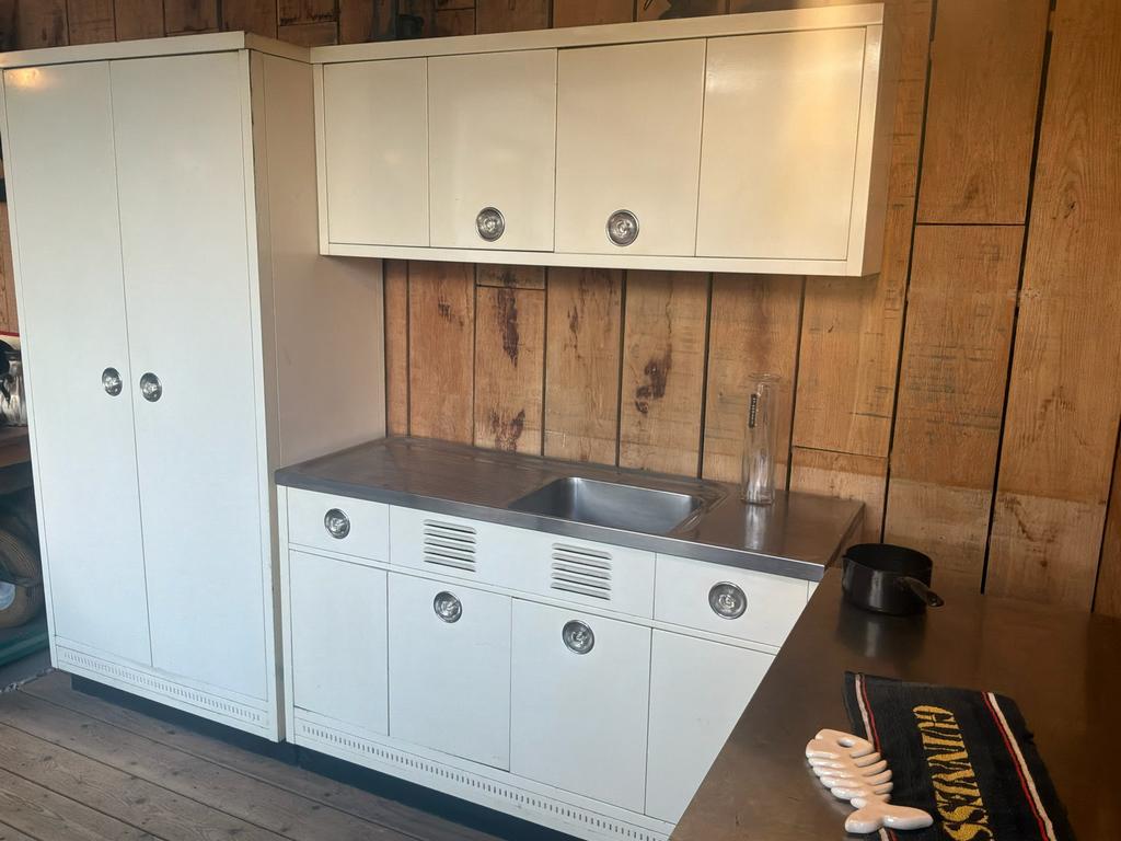 Ancienne cuisine en tole emaillée - Années 50/60, Enlèvement, Comme neuf, Gris