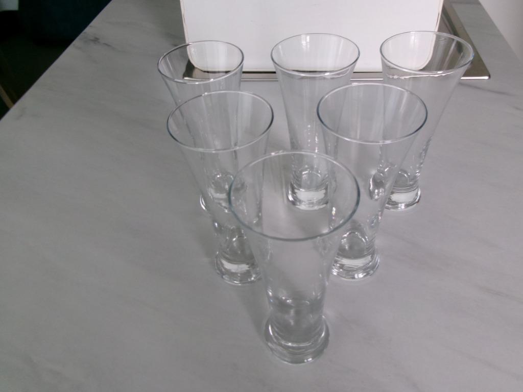 blanco bierglazen, Ophalen of Verzenden, Gebruikt, Bierglas