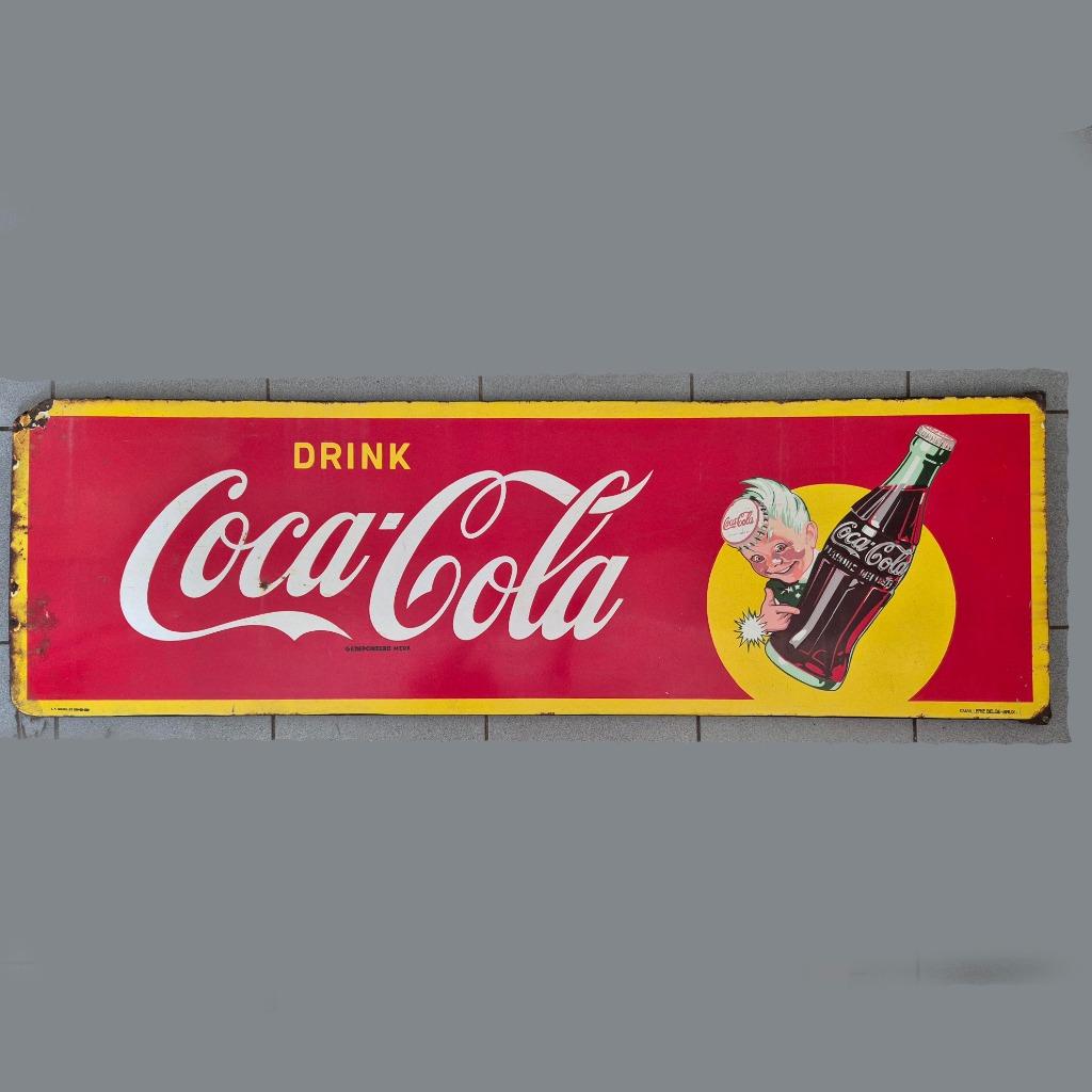 Emaille Coca-Cola bord 1951, Ophalen