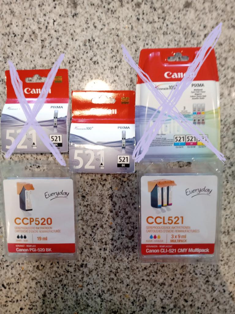 Nieuwe inktpatronen (3) voor canon PIXMA printers, Ophalen of Verzenden, Nieuw, Cartridge, Canon Pixma