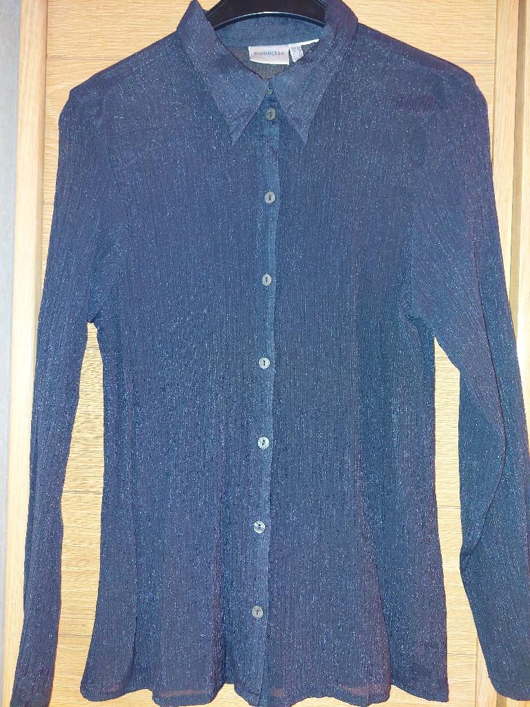 Modieus transparant bloesje – ZWART – Bandolera, Kleding | Dames, Zwart, Maat 42/44 (L), Ophalen of Verzenden, Zo goed als nieuw