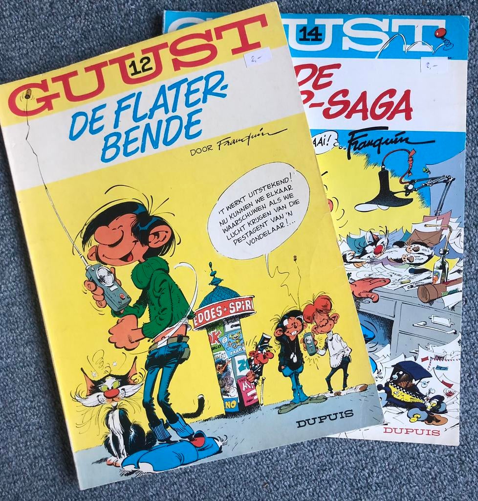 Strips 2 x Guust Flater, Enlèvement ou Envoi, Utilisé