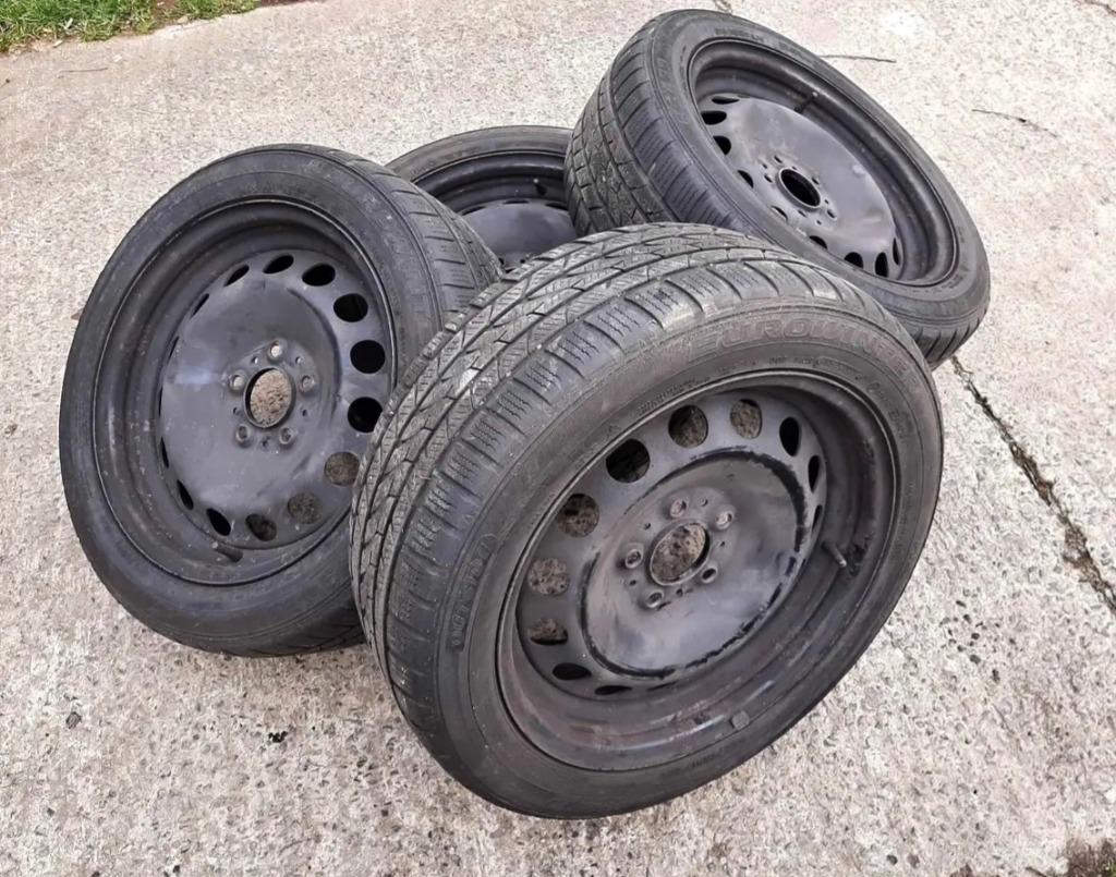 4 jantes acier 17 pouces BMW  X1 (5×120), Enlèvement, Utilisé, BMW