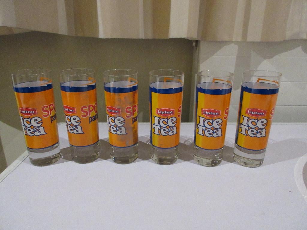 6 glazen ICE TEA SPORT PARADISE Lipton verzamelglas, Verzamelen, Ophalen
