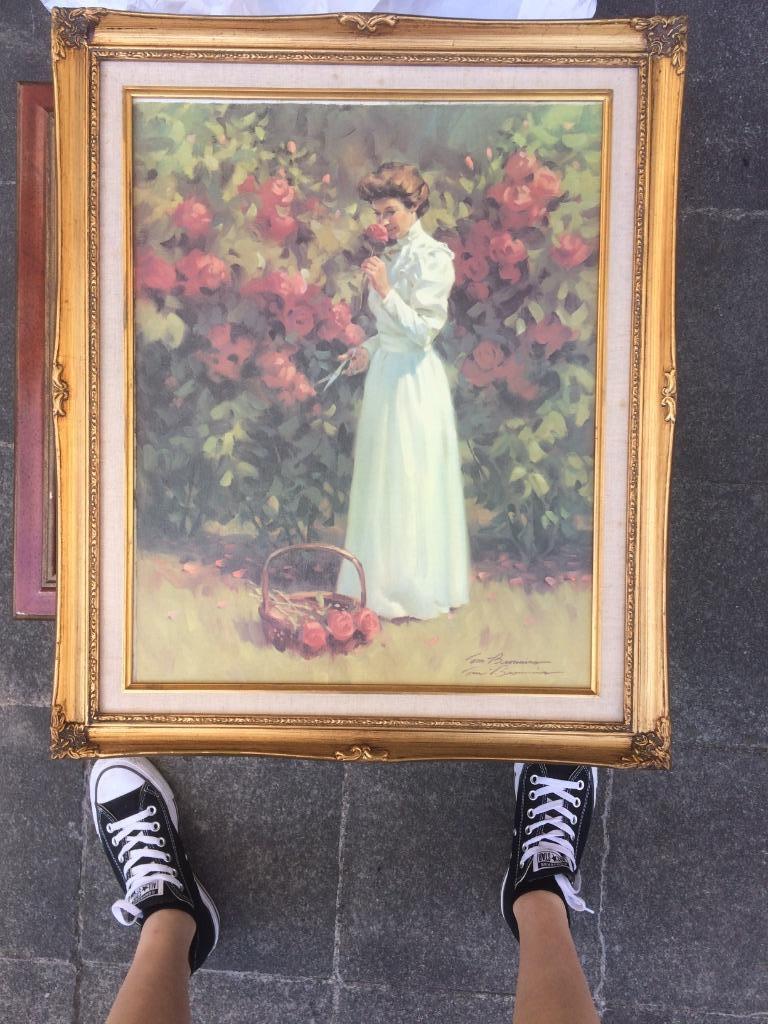 Tableau "The rose garden" par Tom Browning, Enlèvement