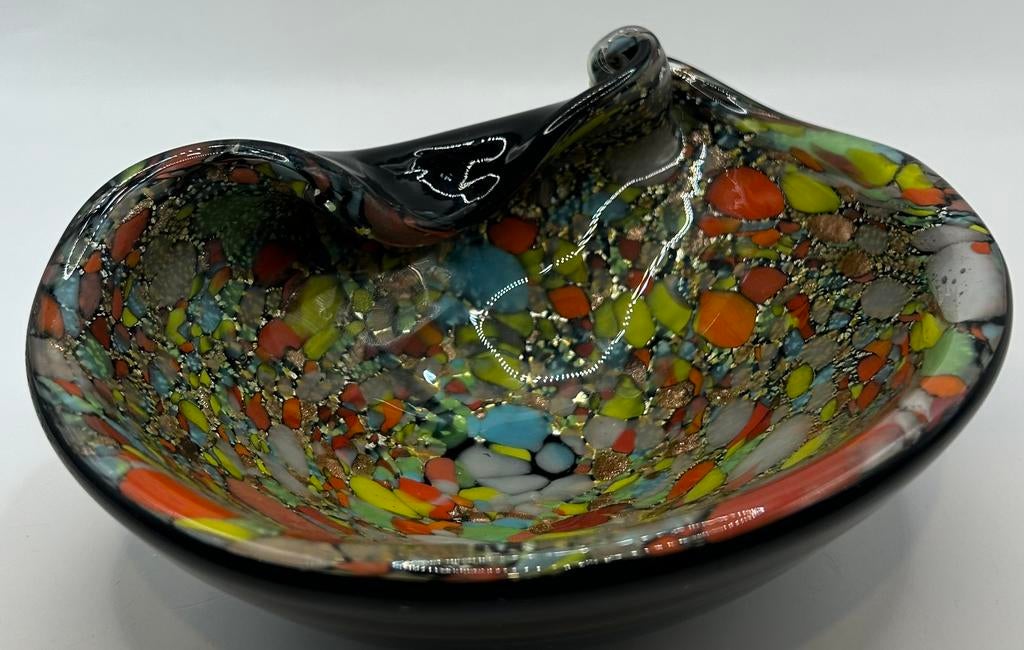 Murano schaal glas vide poché tutti frutti millefiori, Antiek en Kunst, Ophalen of Verzenden