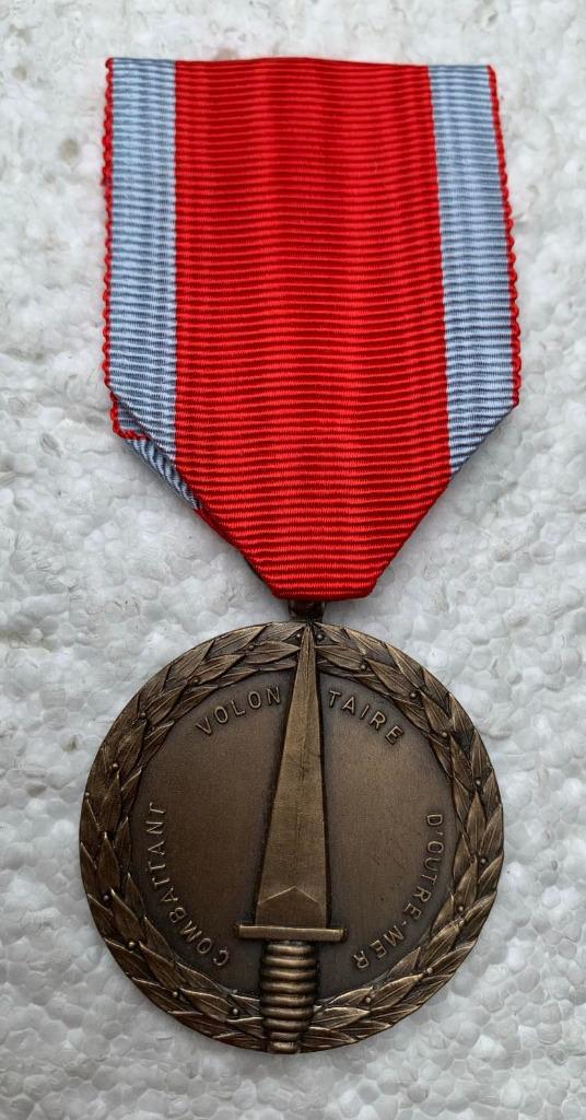 Medaille, France, Combattant Volontaire d'Outre Mer, WOII, Verzamelen, Militaria | Tweede Wereldoorlog, Landmacht, Lintje, Medaille of Wings