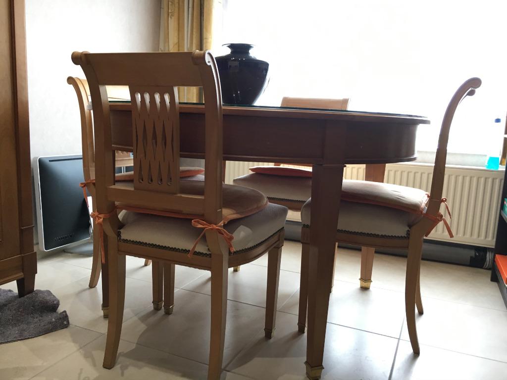 table directoire en merisier massif et 4 chaises, Enlèvement