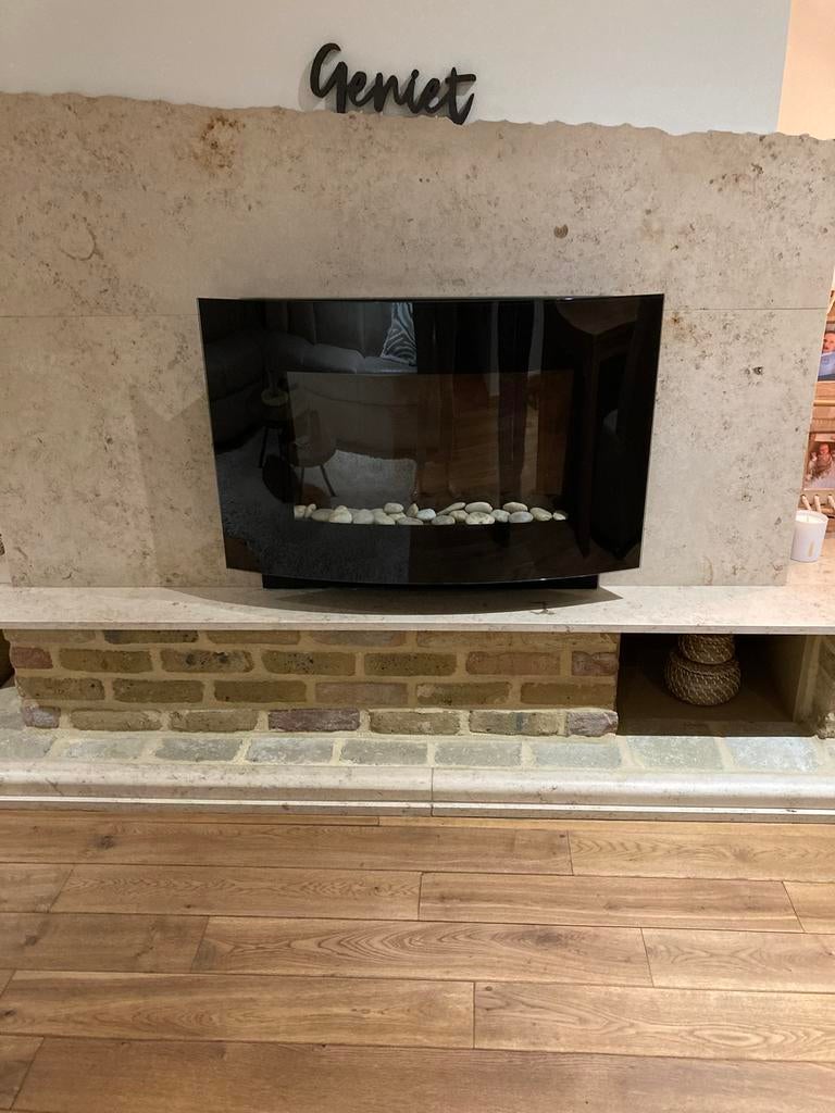 Elektrisch haardvuur, Huis en Inrichting, Ophalen, Gebruikt, Inzethaard, Elektrische haard