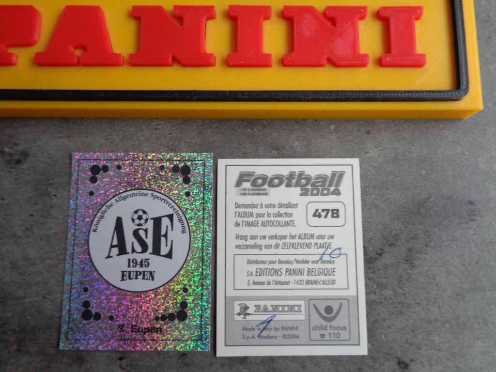 BADGE AUTOCOLLANT POUR ÉTUI PANINI FOOTBALL 2004 HIPS, Envoi, Autocollant