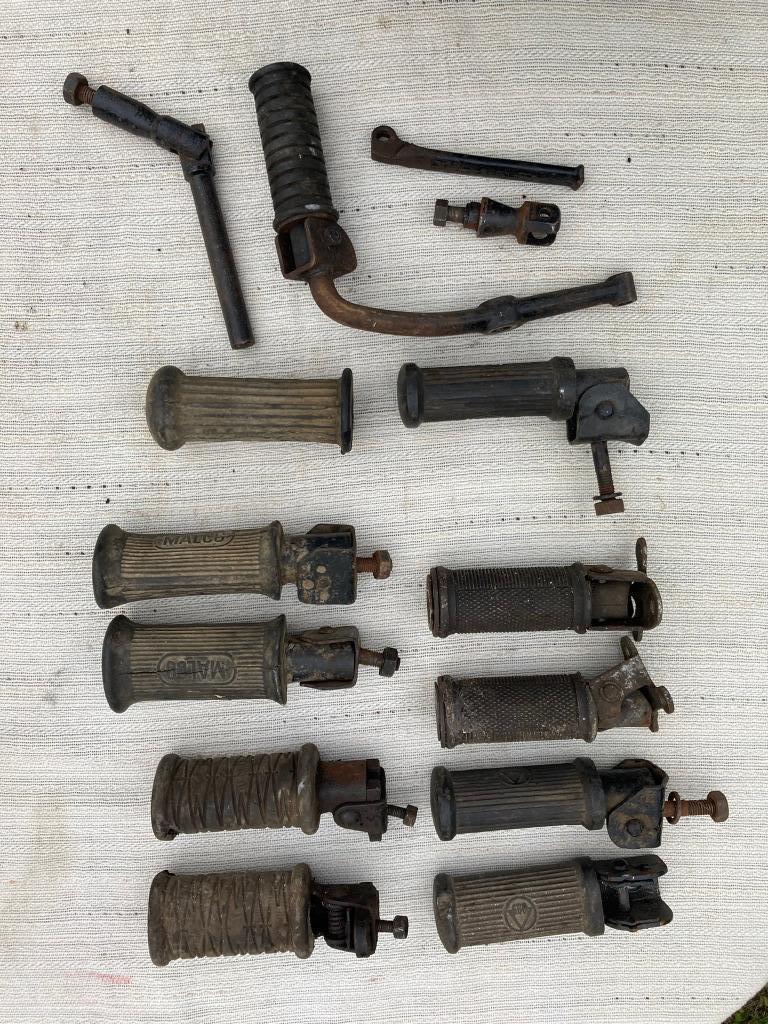 Set voetsteunen voor oldtimer oude motor, Motoren, Ophalen of Verzenden, Gebruikt