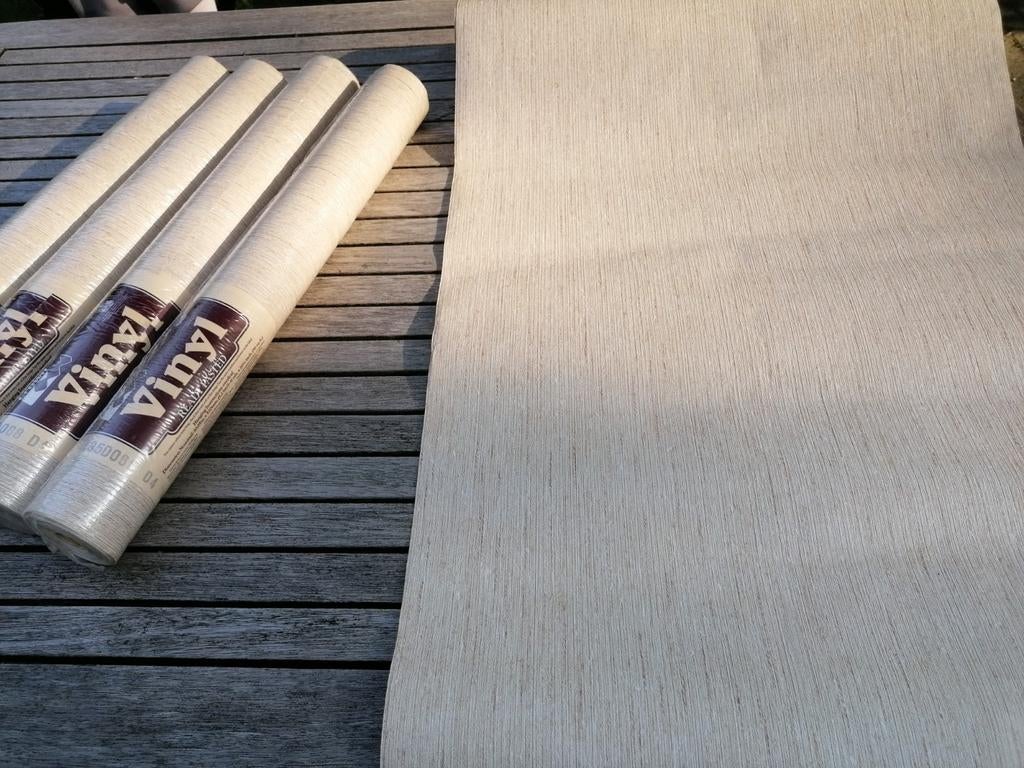 5 rouleaux papier peint vintage fin.'70, Enlèvement