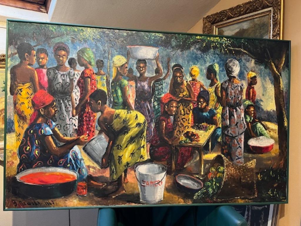 Peinture de G. Mawaka (africain), Enlèvement