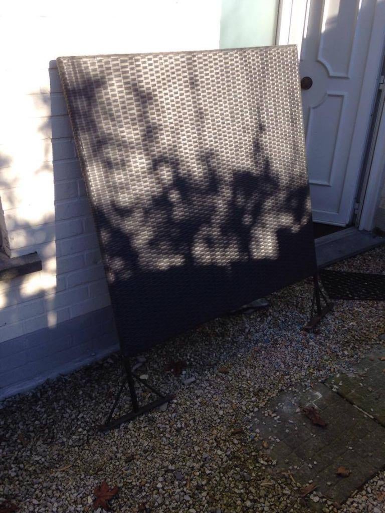 Zeer mooie antraciet wicker/rotan tuinscherm 7stuks, Tuin en Terras, Tuinschermen, Ophalen