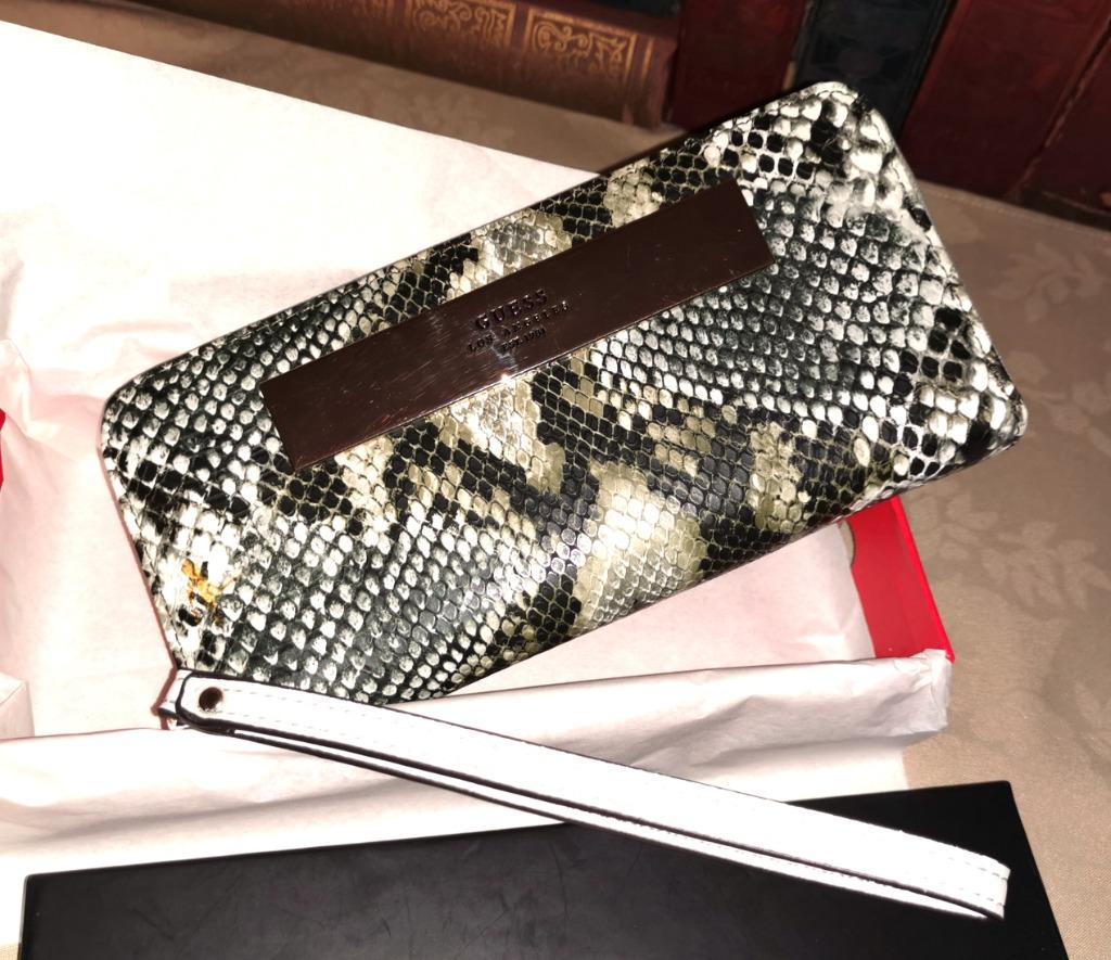 nieuwe Guess portefeuille in echt slangenleer 20cm x 10cm, Nieuw, Ophalen of Verzenden, Leder, Guess