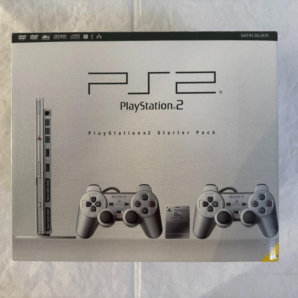 Sony PlayStation 2 Starter Pack + Originele Games, Enlèvement ou Envoi, Comme neuf, Argent, Avec jeux