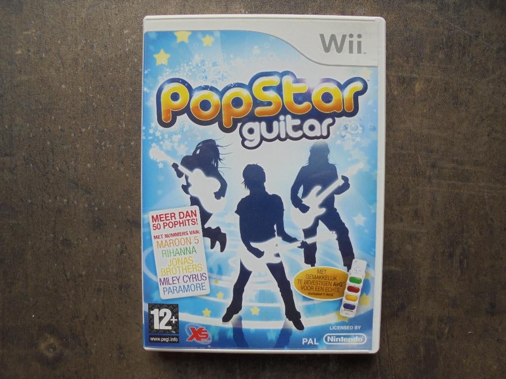 Popstar Guitar voor Wii (zie foto's), Games en Spelcomputers, Games | Nintendo Wii, Muziek, Gebruikt, 1 speler, Ophalen of Verzenden