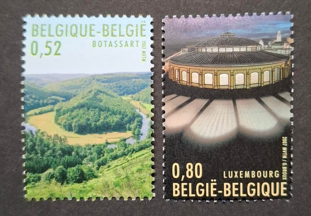 België: OBP 3676/77 ** Luxemburg 2007., Postzegels en Munten, Europa, Frankeerzegel, Ophalen of Verzenden, Zonder stempel