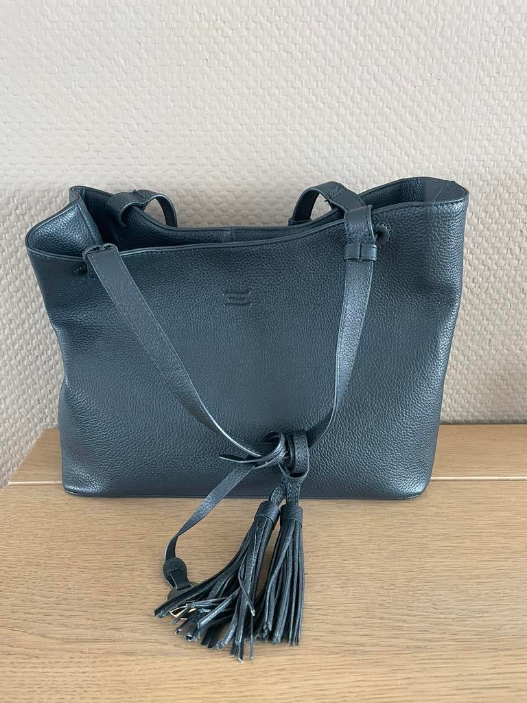 Blauwe handtas Crinkles, Enlèvement ou Envoi, Comme neuf, Sac à main