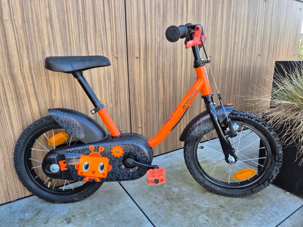 Hippe kinderfiets (16 inches), Ophalen, Zijwieltjes, Btwin, 16 tot 20 inch