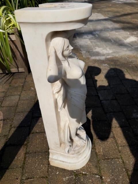 Prachtige Massief Marmeren Zuil / Kariatide - 75 cm (42 kg), Ophalen