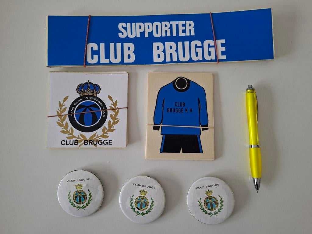 Club Brugge stickers + pins jaren 80 – vintage, Verzamelen, Ophalen of Verzenden
