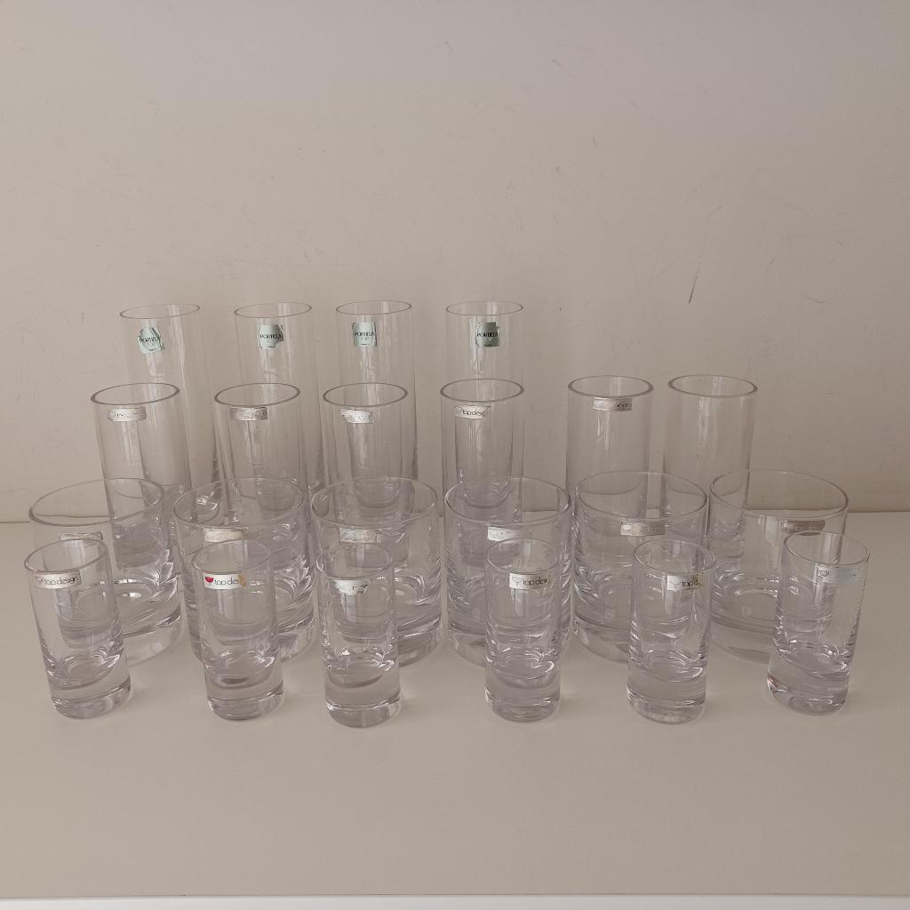 luxe glazenset, Ophalen