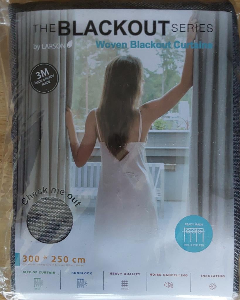 GORDIJN VERDUISTEREND 300X250CM NIEUW, Ophalen, Zo goed als nieuw, 200 cm of meer, 200 cm of meer