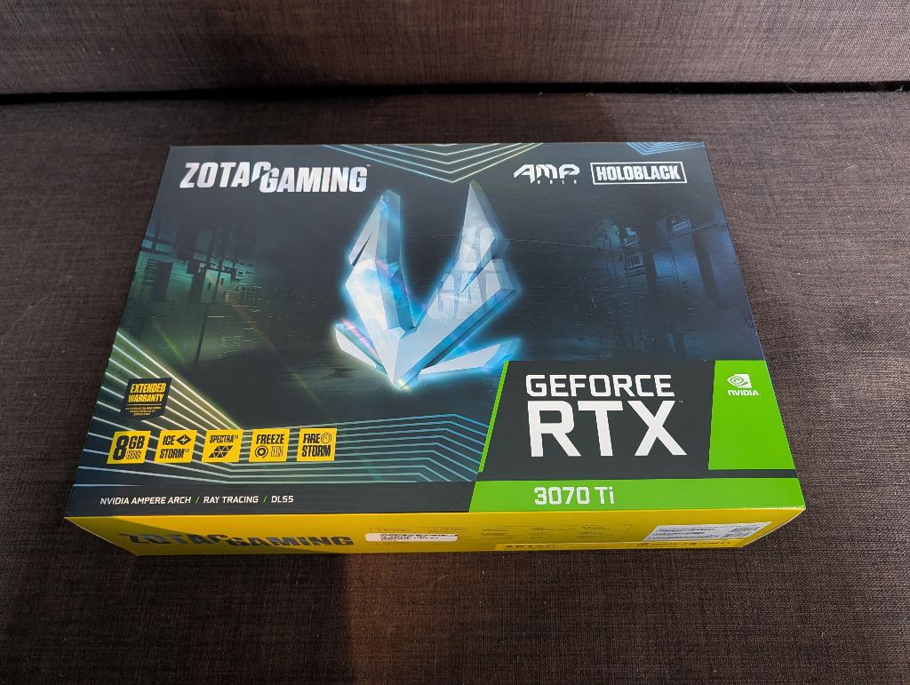 Zotac Amp Holo RTX 3070 Ti, GDDR6, PCI-Express 4, Enlèvement, Utilisé