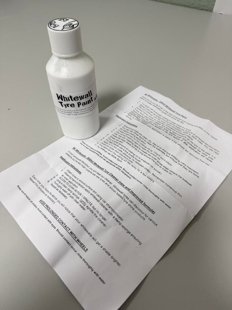 Peinture pour pneus Whitewall, à texte bordure de blanche, Enlèvement ou Envoi