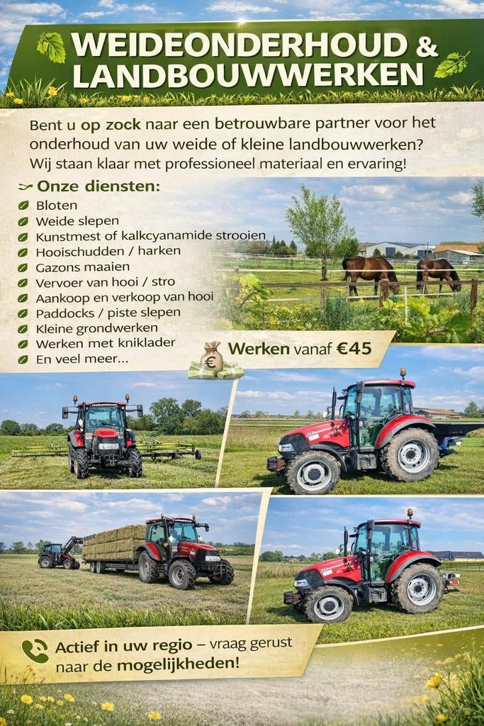 Landbouwwerken weideonderhoud ..., Dieren en Toebehoren