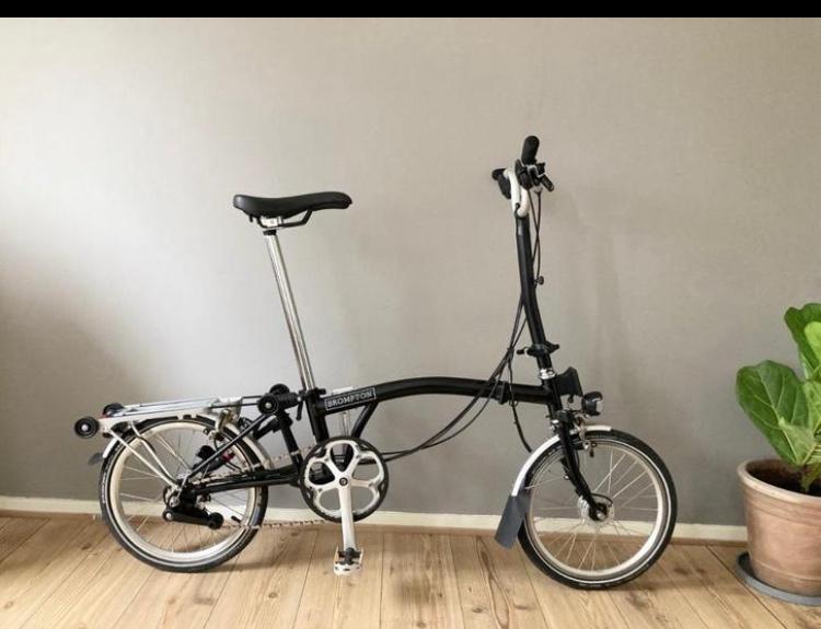 Brompton H6RN Black 6-versnellingen verlichting dynamo, Ophalen, Brompton, 14 tot 16 inch, Versnellingen