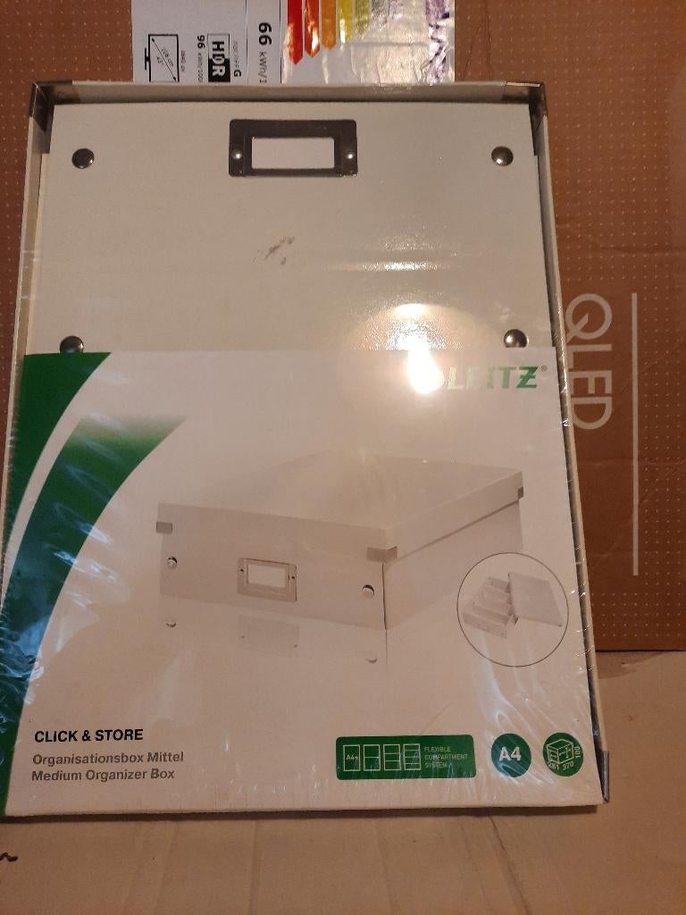 splinternieuw medium organisizer box click & store, Huis en Inrichting, Woonaccessoires | Kisten, Ophalen of Verzenden, Nieuw