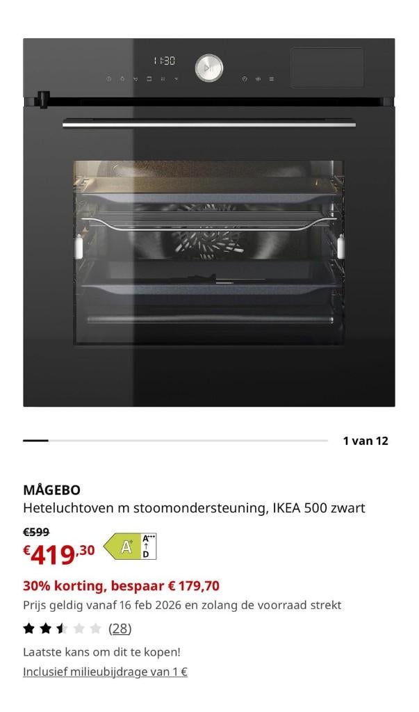 Heteluchtoven, Hete lucht, Oven, Nieuw, Inbouw