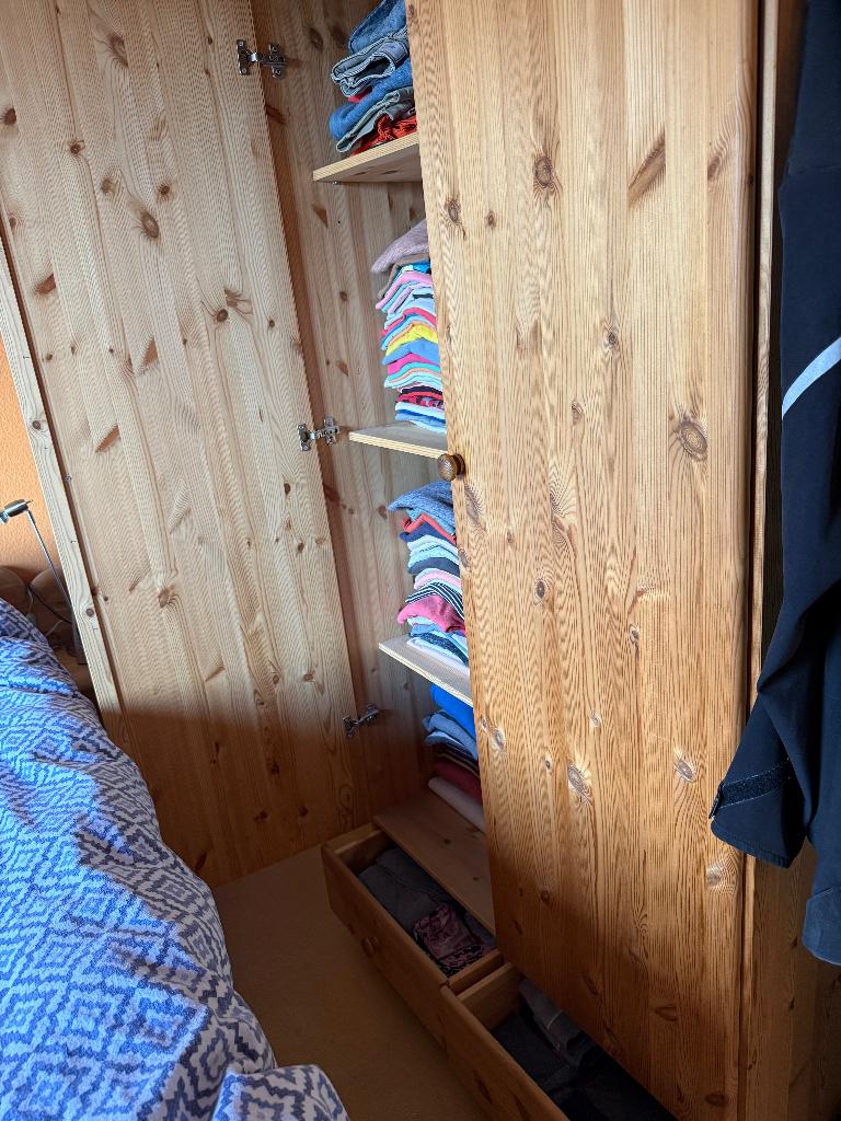 Chambre a coucher Pin massif, Maison & Meubles, Enlèvement, Comme neuf, Deux personnes, Pin massif