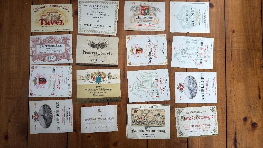 Lot van ongebruikte wijnetiketten - bordeaux, Verzamelen, Wijnen, Ophalen of Verzenden, Zo goed als nieuw, Overige typen