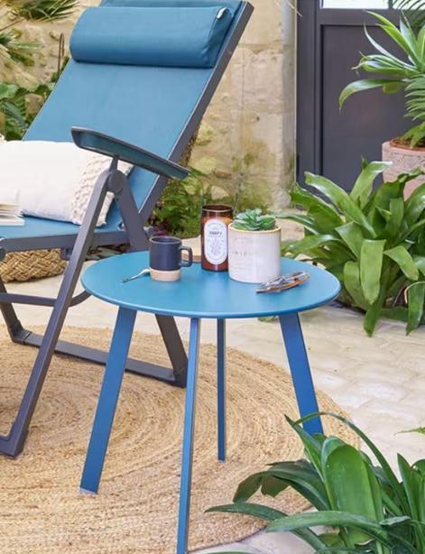 Nieuwe bijzettafel voor buiten/staal diameter 50 cm, Tuin en Terras, Tuintafels, Ophalen, Nieuw, Rond, Metaal