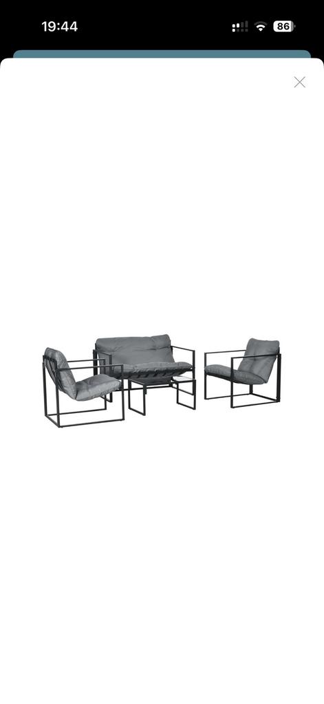 Lounge set voor terras, Ophalen, 4 zitplaatsen, Nieuw, Loungeset