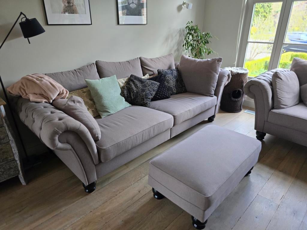 Mooie grijze landelijke zetels, Huis en Inrichting, Ophalen