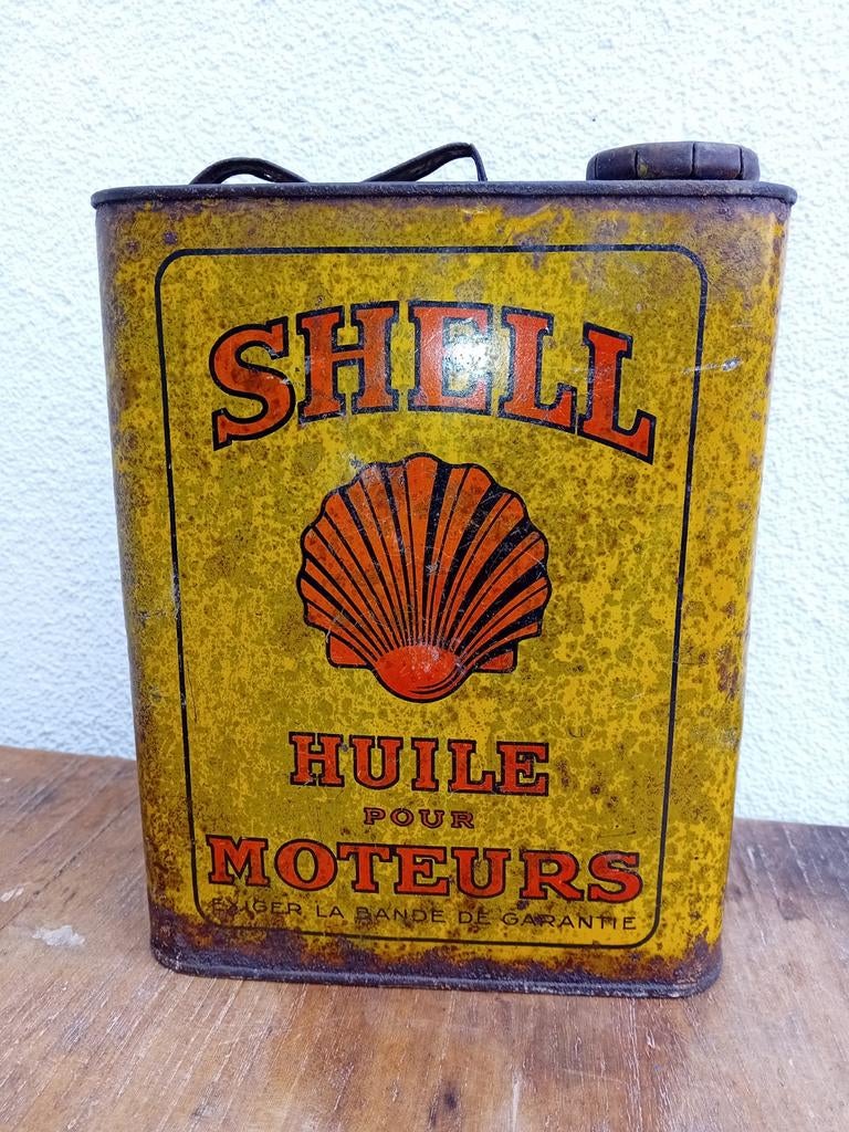 Zeldzaam  olieblik SHELL huile monteurs, Verzamelen, Ophalen of Verzenden