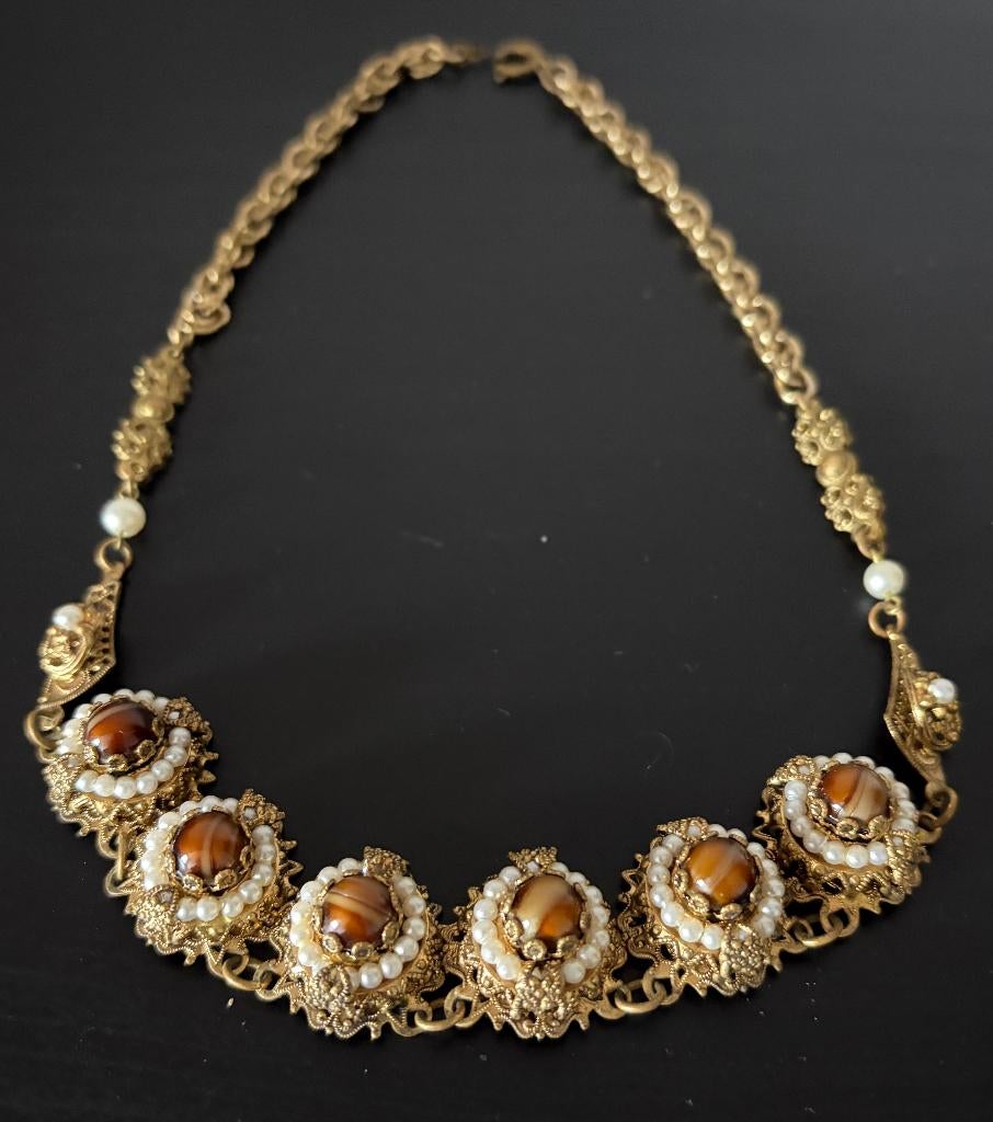 Bijoux de Fantaisie Collier Vintage 1960, Enlèvement ou Envoi, Autres matériaux, Collier
